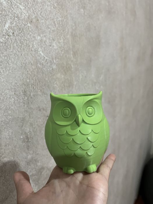 Vaso Coruja Decorativo em Impressão 3D | Ideal para Suculentas e Cactos