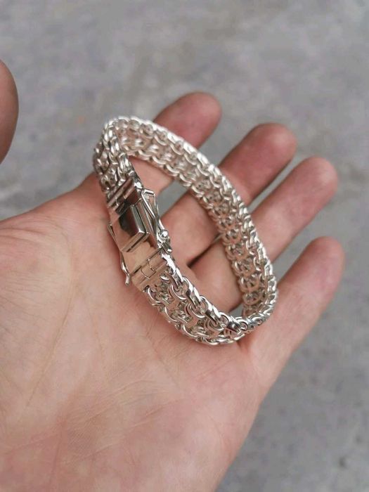 Срібний браслет 60г чоловічий, мужской серебряный браслет 925