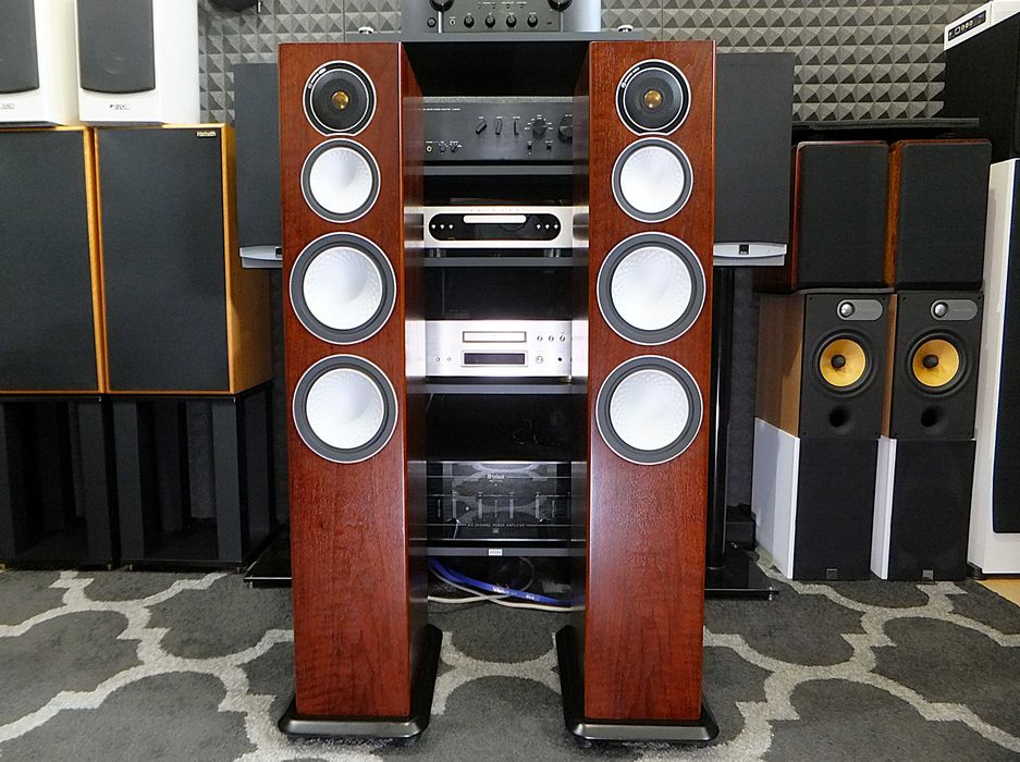 Eleganckie kolumny głośnikowe MONITOR AUDIO SILVER 8 + kartony / jak nowe !
