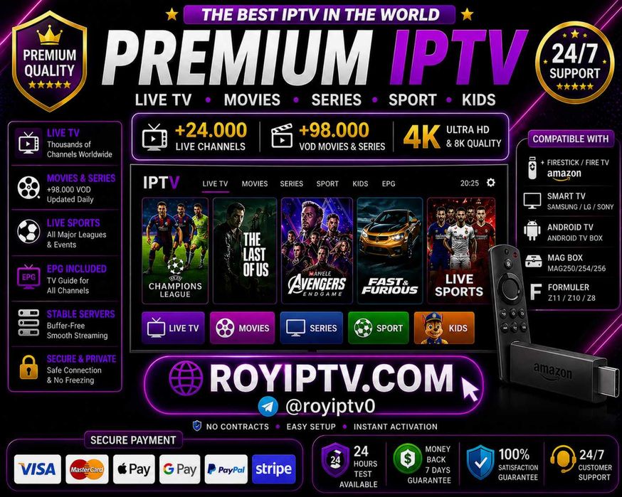 IPTV dla Smart TV MAG Box Firestick Android