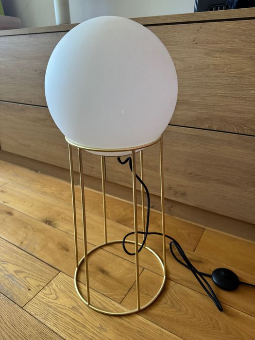 Lampa podłogowa, złota, szkło HUBSCH Ball Frame