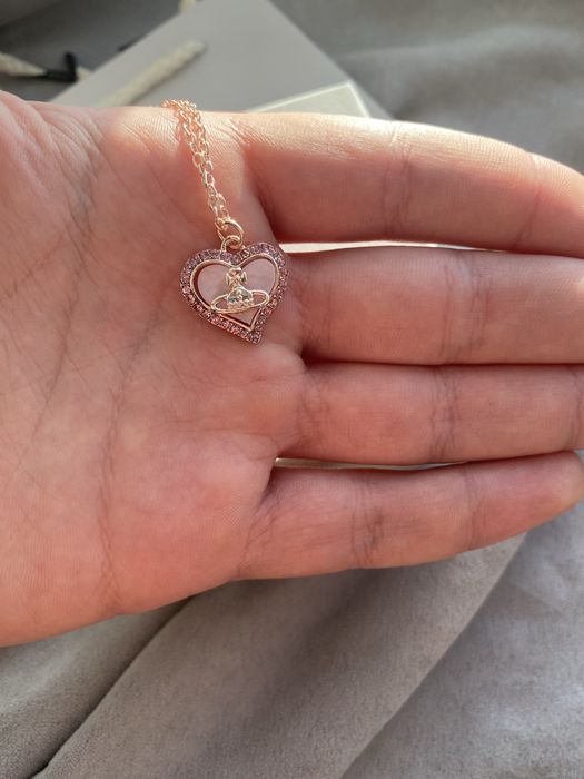 Кулон Vivienne Westwood Pink Heart рожеве золото