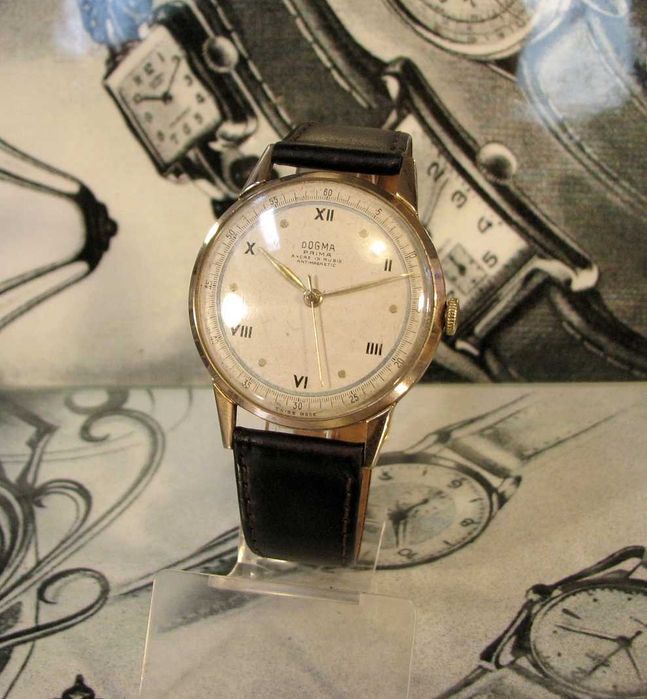 Zegarek kolekcjonerski WW2 DOGMA PRIMA 15 Jewels Duży model Swiss
