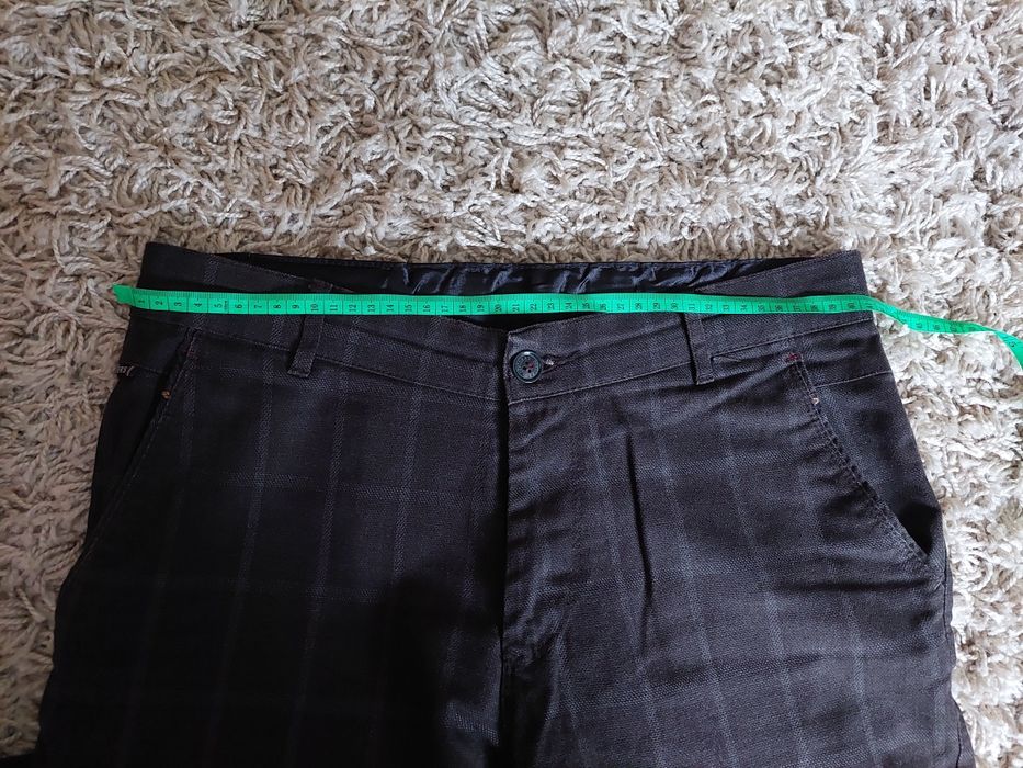 Чоловічі штани в клітинку (коричневі)