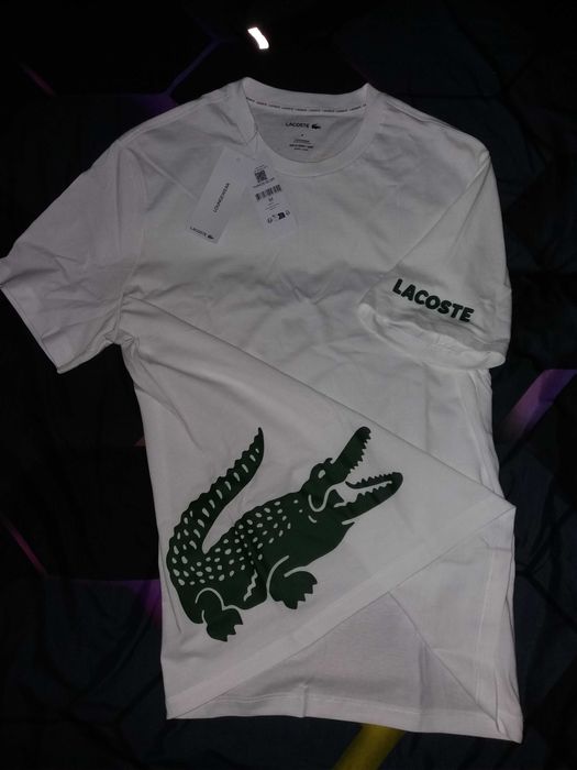 LACOSTE T-shirt koszulka Lacoste męska roz.M biała Nowa z metkami