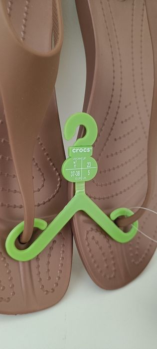 Crocs Japonki beżowe brązowe 37-38 W7