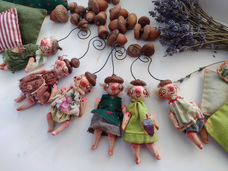 Жолудята.Іграшка підвісна.Hand made.Лялечка.Сувенір.Ручна робота.Саше.