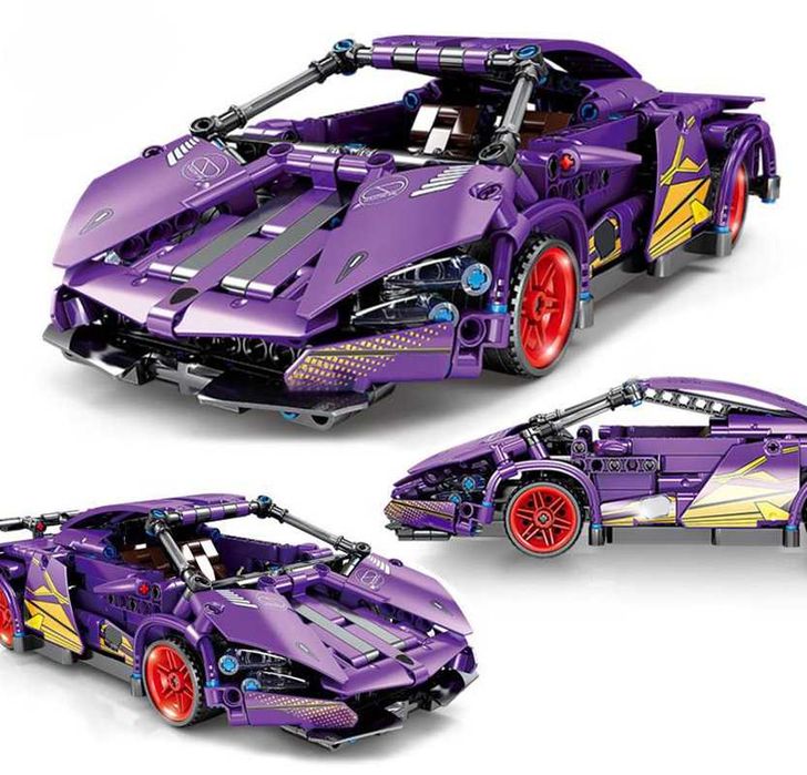 Zestaw Klocków Auto Sportowe Fioletowe 470el. ZKL.J2003C
