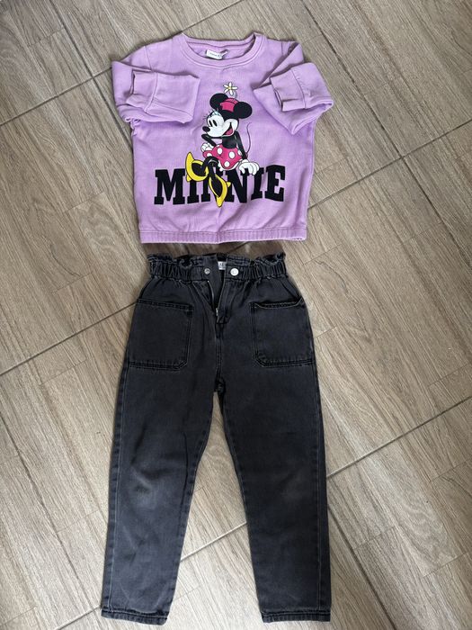 Джинси zara + кофта name it 4-5 років