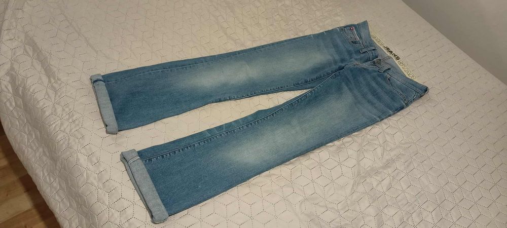 XS/S BIG STAR spodnie jeansy prosta nogawka