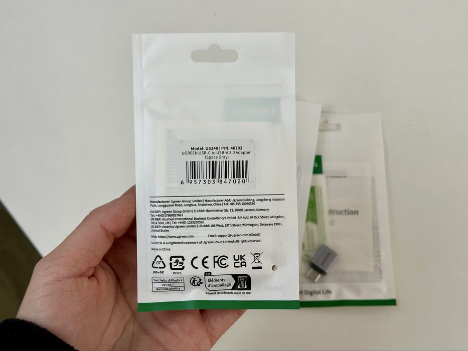 Перехідник USB-C to USB-A 3.0 UGREEN
