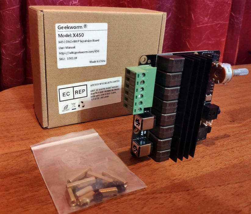 Звукова плата для Raspberry Pi з 2x100W підсилювачем SupTronics X450
