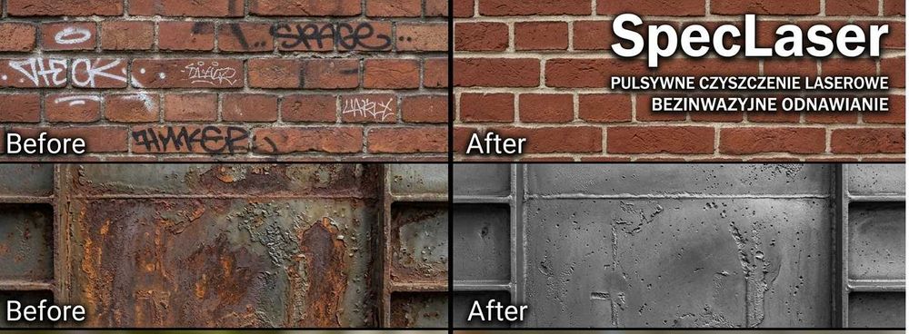 Czyszczenie Laserowe | Usuwanie Rdzy, Farby, Graffiti, Cegły | Piaskowanie Laserem | Mobilnie