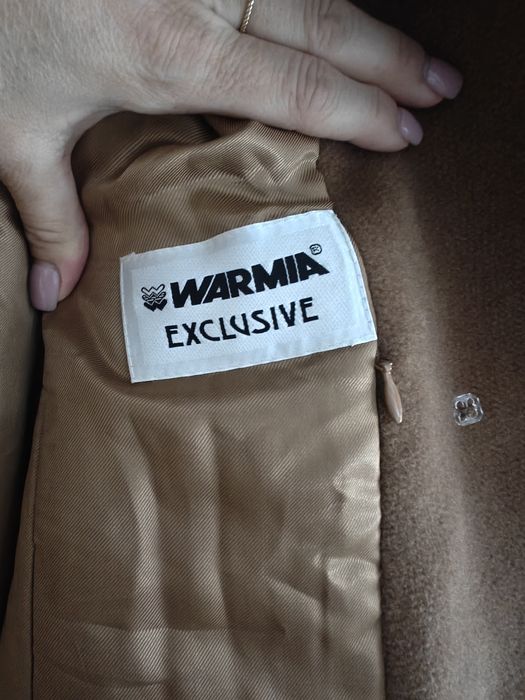 Płaszcz Warmia L wełniany exclusive premium długi jasny
