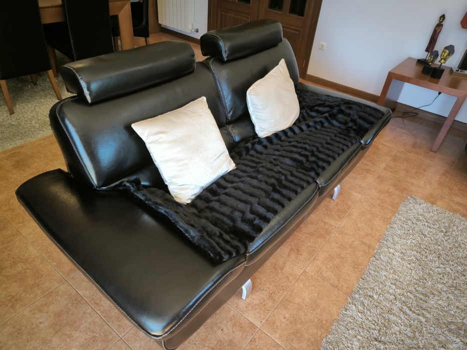 Sofás de Pele Preto