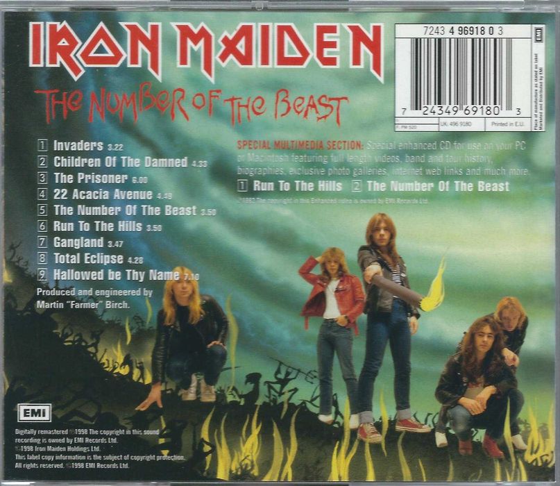 CD Iron Maiden – The Number Of The Beast (1998) (EMI)