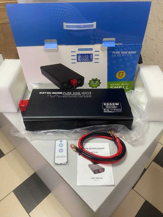 Інвертор datou boss 12V to 220V 2000W чистий сінус в наявності