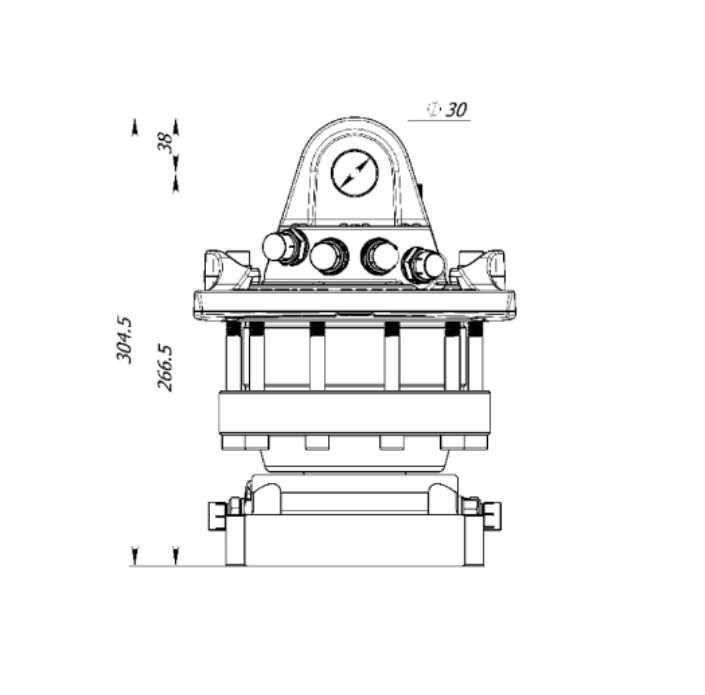 Rotator 5.5T Flansza / kwadrat 140 mm x 140 mm / gruba flansza / HDS