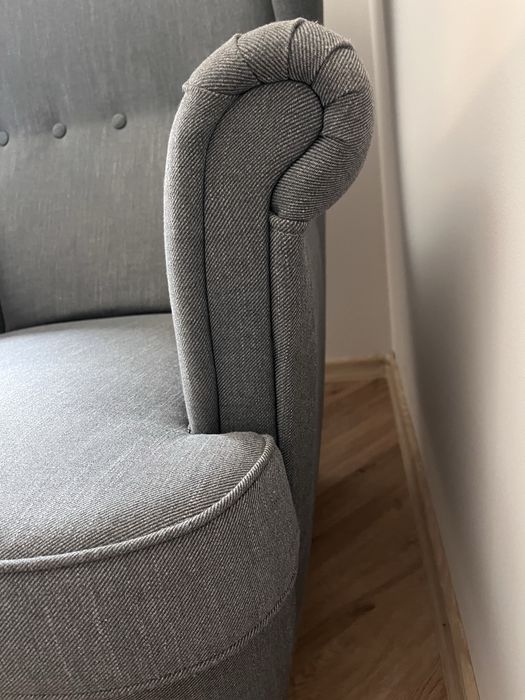 Fotel uszak, szary (IKEA, STRANDMON)