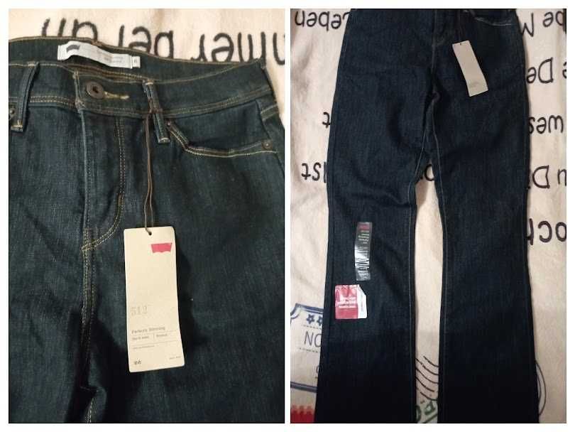 Нові джинси кльош Levis сині, серія 512, р. S/М. Оригінал