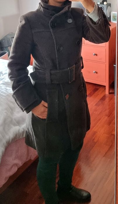 Sobretudo 80% lã Zara