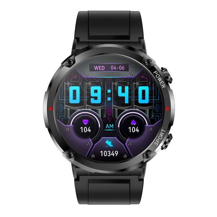 smartwatch gravity gt21-3 + czarny pasek silikonowy
