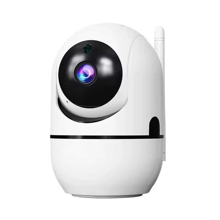 2 Câmaras de segurança doméstica inteligente, panorâmica 360° com PTZ