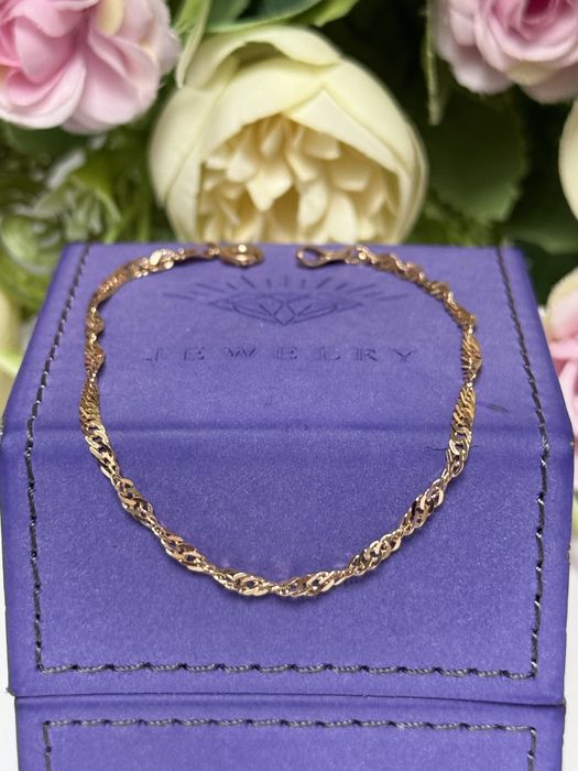 Золотой браслет 18см