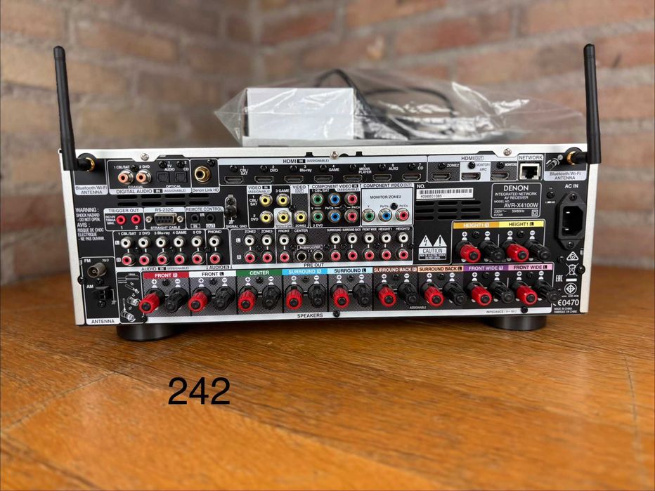 Amplituner Denon AVR-X4100W 7.2 czarny, srebrny