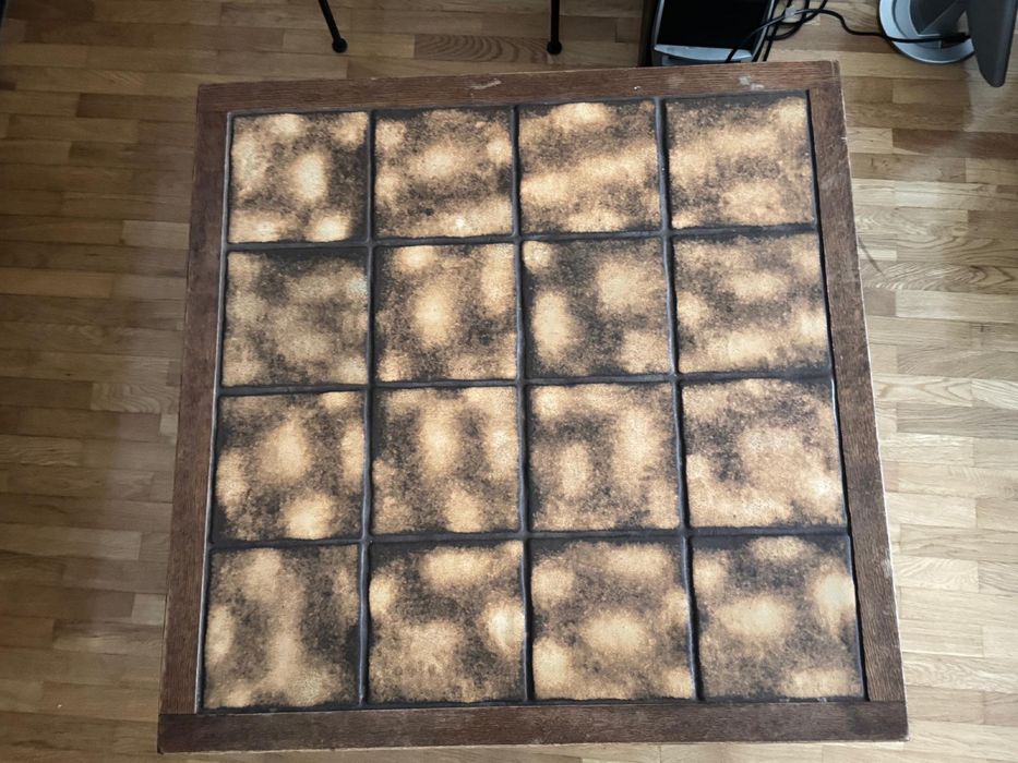 Mesa De Centro Madeira e Cerâmica