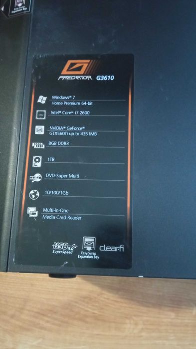 komputer stacjonarny acer pradator i7 16gb ram gtx