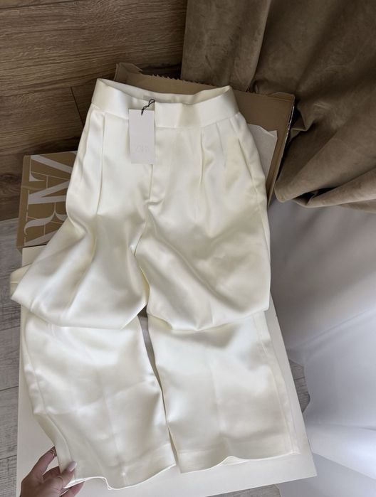 Брюки штани атласні ZARA