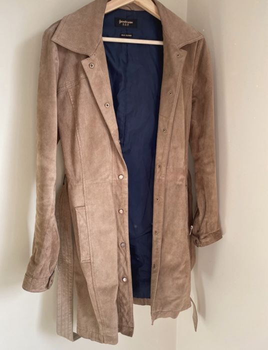 Casaco de Couro comprido Tamanho M