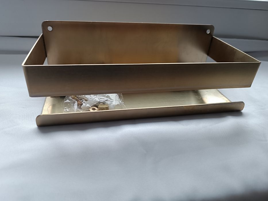 Półka ścienna stal nierdzewna 10 x 23 cm