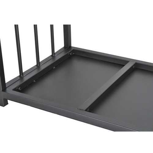 Stojak kosz i torba na drewno do kominka 2w1 metalowy czarny