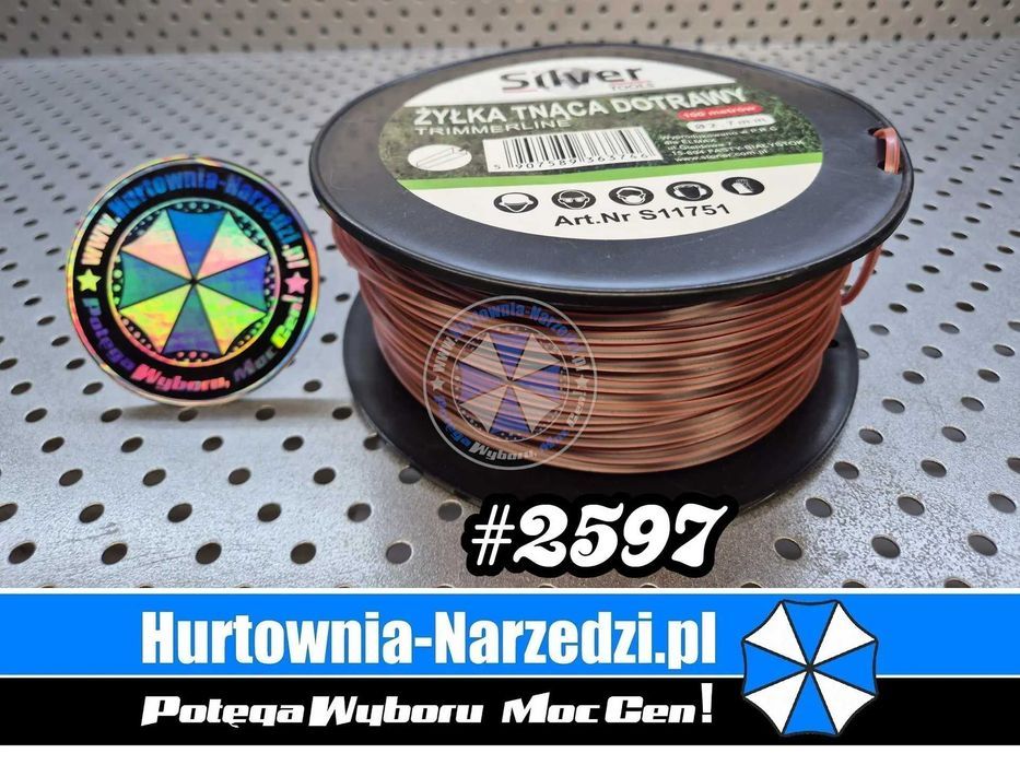 Żyłka do cięcia trawy wzmocniona 2,7mm x 100m żyłka wzmacniana