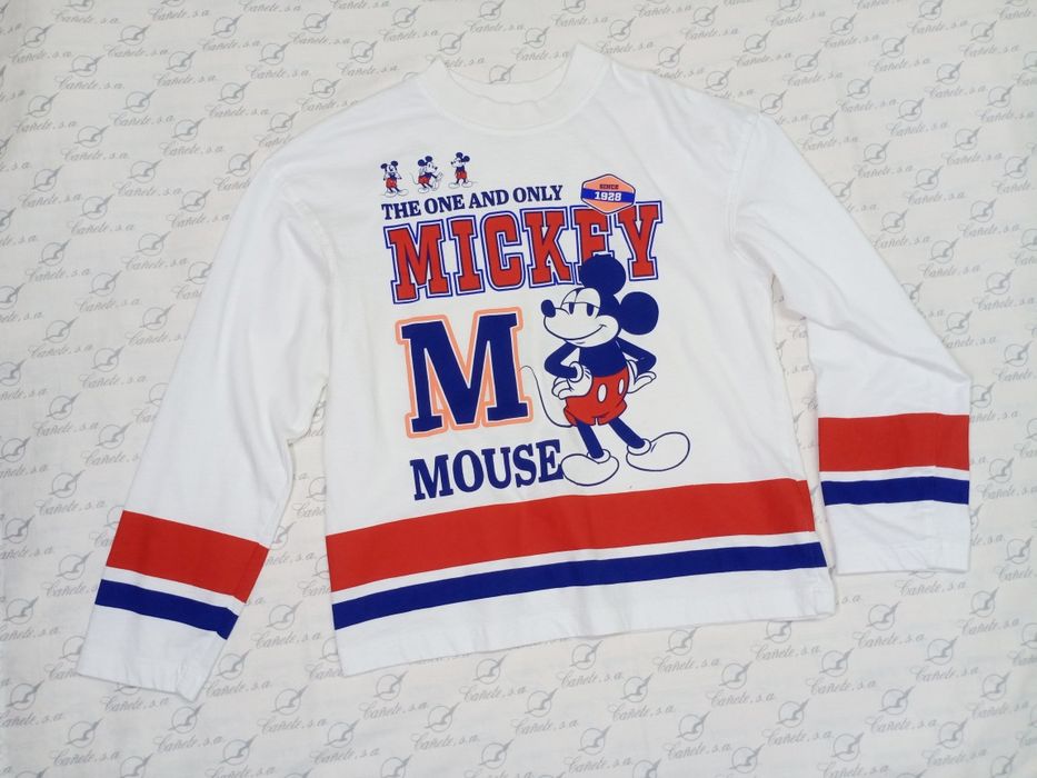 Детская белая футболка с длинным рукавом H&M Disney