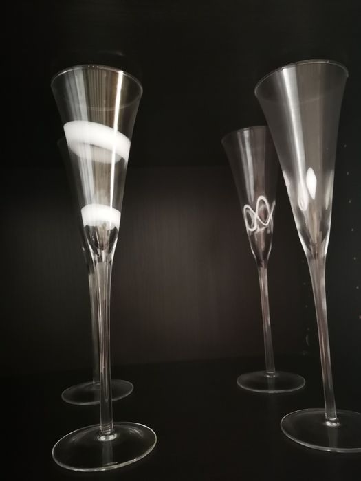 12 copos de champanhe - flute - nunca usados