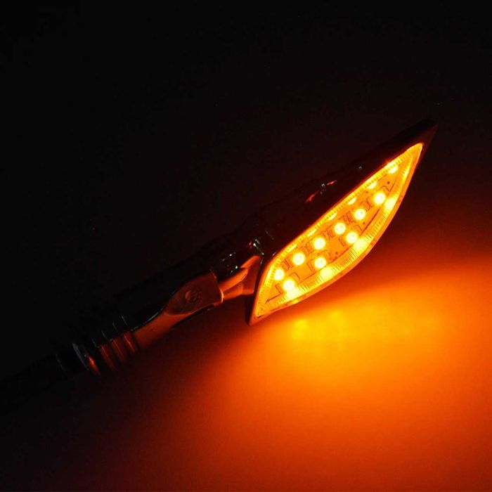 Par piscas LED esqueleto chopper bobber moto cafe racer