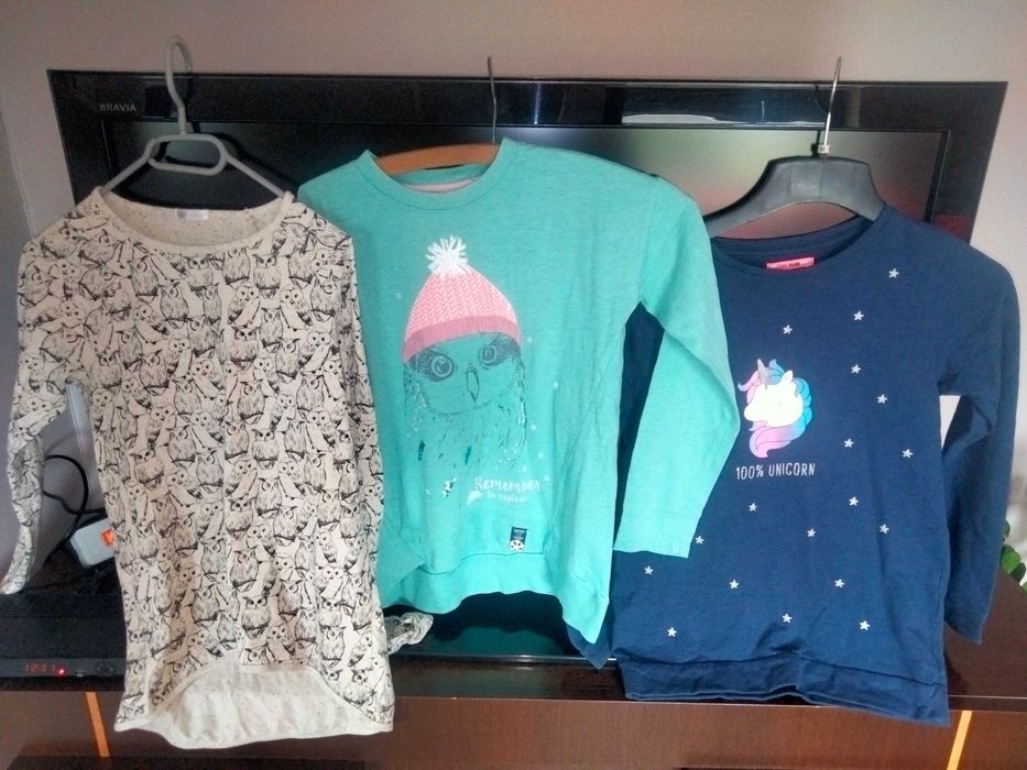 Zestaw trzech bluzek dziewczęcych rozmiar 152 158 cool club Lincoln