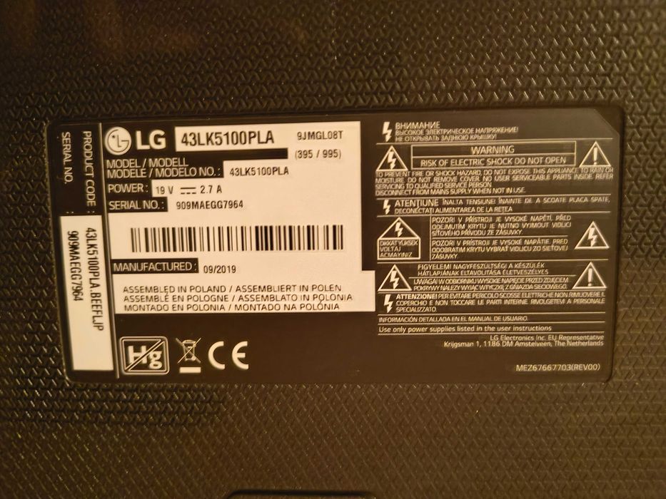 Telewizor LG 43 cale