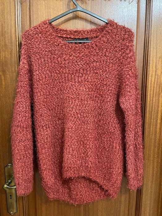 Camisola de inverno cor tijolo