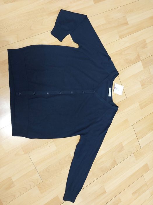 Nowy sweter elegancki granat r 42 xl zapinany