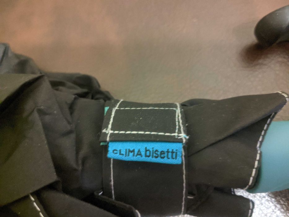 Новый стильный мужской зонт чёрного цвета Clima Bisetti полный автомат