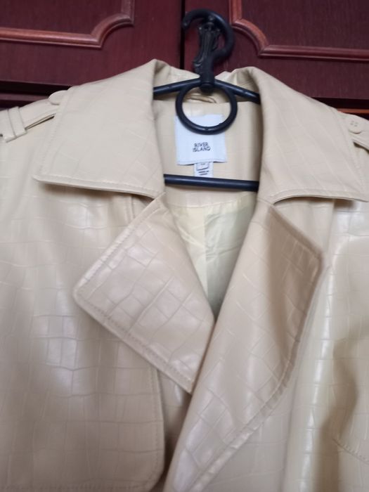 Еко кожа плащ  / тренч