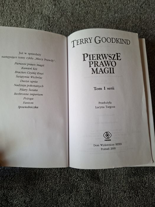 Terry Goodking "Pierwsze Prawo Magii" fantasy TOM 1
