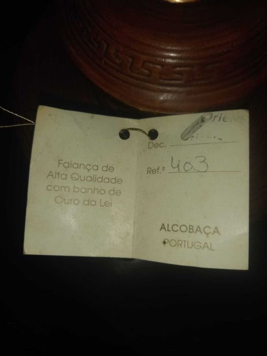 Conjunto de figuras porcelana com banho em ouro de lei