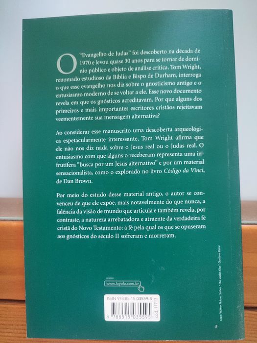 Livro Judas e o Evangelho de Jesus" de Tom Wright,