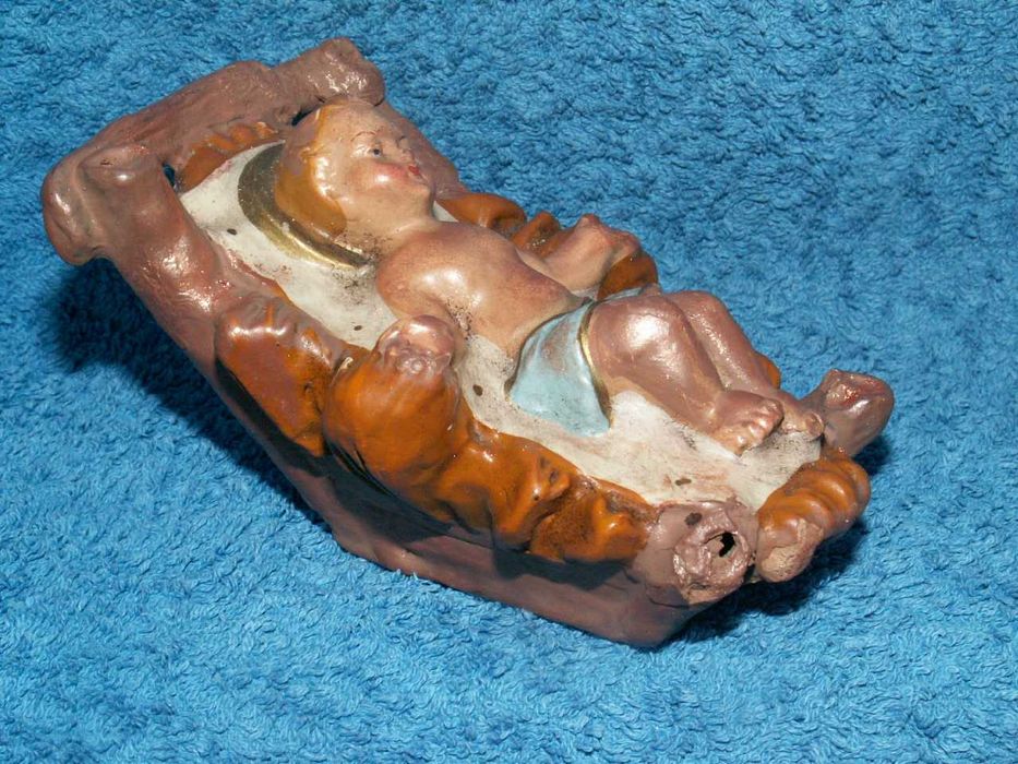 Dzieciątko -Jezusek do Szopki Bożonarodzeniowej - Figurka z Pap mache