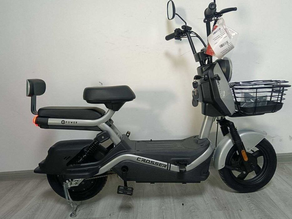 НОВИНКА 2026! Електровелосипед Crosser CR1 (800W 60V 24Ah) - Сірий